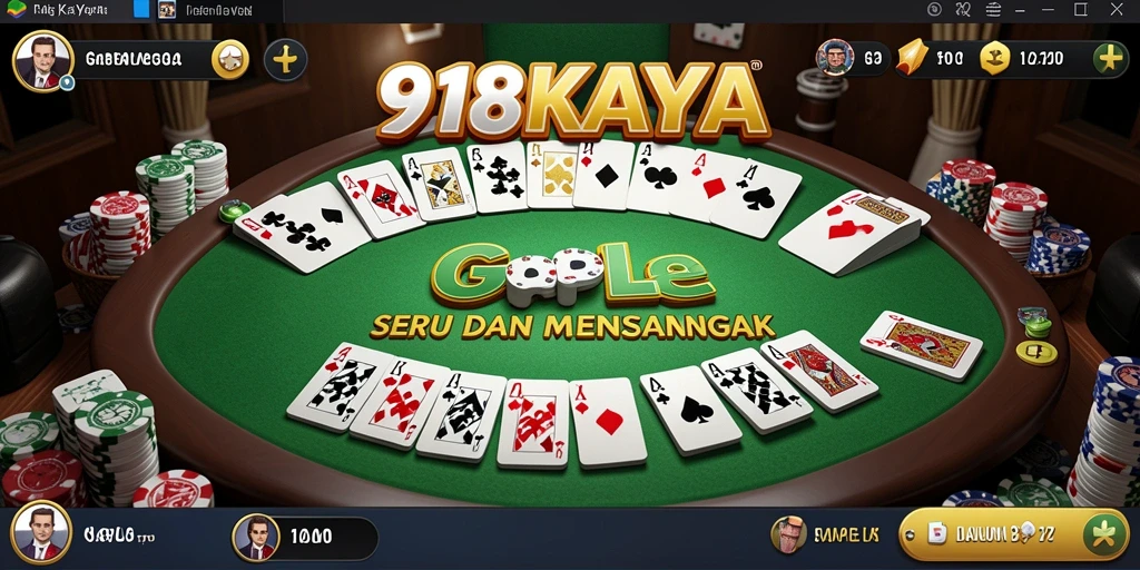 Tampilan gameplay Gaple yang seru dan interaktif dalam 918KAYA.