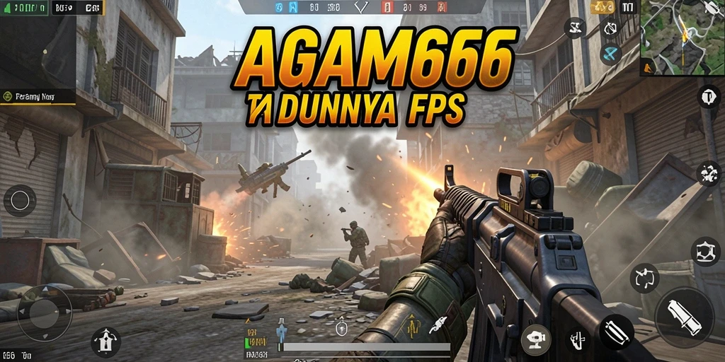 Screenshot gameplay penuh aksi dari AGAM66 di FPS.