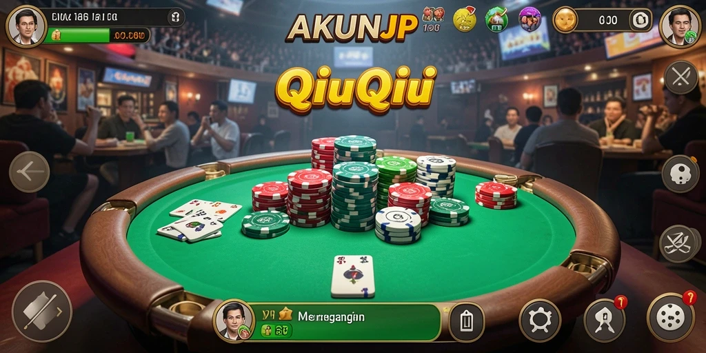 Tampilan gameplay QiuQiu yang dinamis dan menarik.