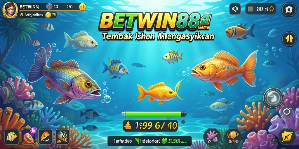 Tampilan gameplay BETWIN88 dengan berbagai ikan menarik.