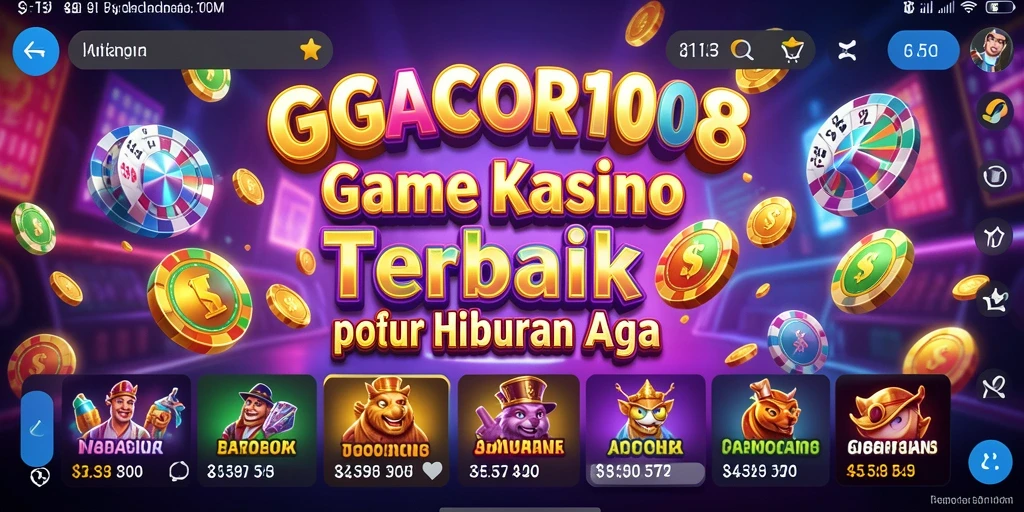 Tampilan gameplay seru di GACOR108 dengan berbagai permainan Kasino.