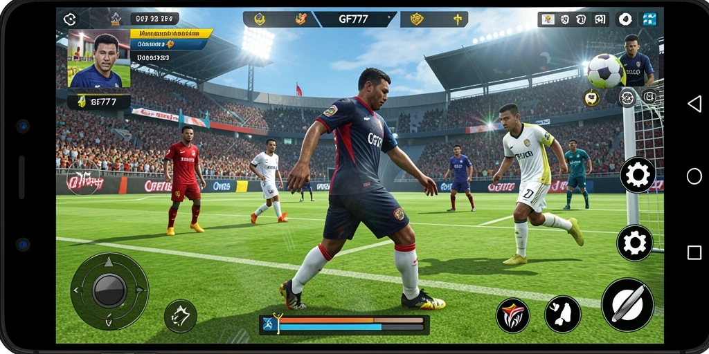 Tampilan gameplay GF777 yang mendebarkan dan penuh aksi olahraga.