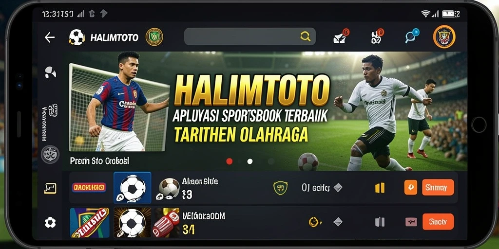 Tampilan gameplay HALIMTOTO dengan taruhan olahraga yang seru.