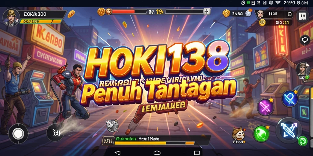Tampilan gameplay HOKI138 yang penuh warna dan seru.