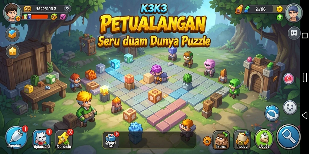 Tampilan gameplay K3K3 yang menarik dan penuh tantangan.