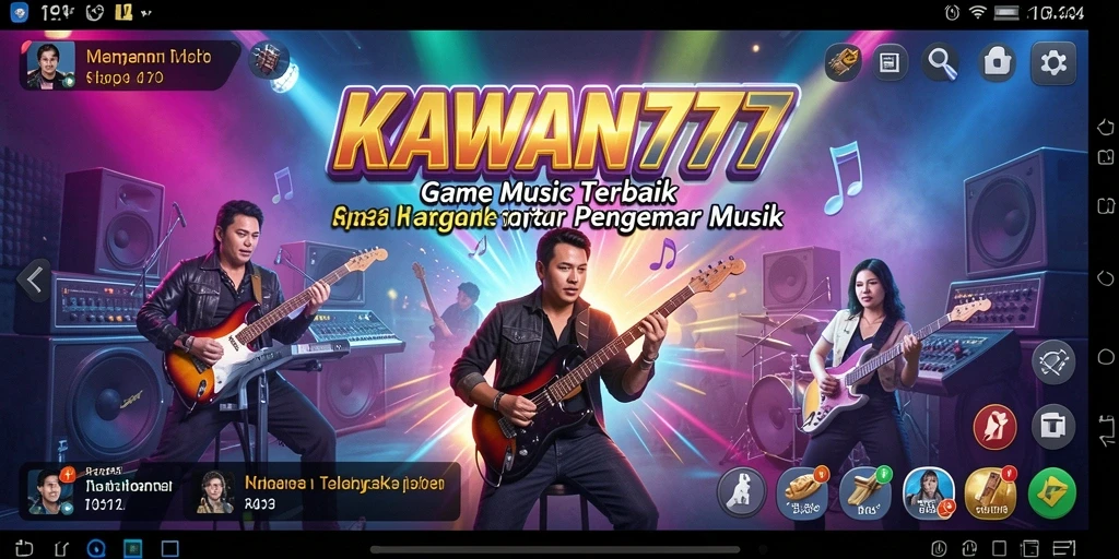 Tampilan permainan KAWAN777 yang menampilkan berbagai lagu dan tantangan musik.