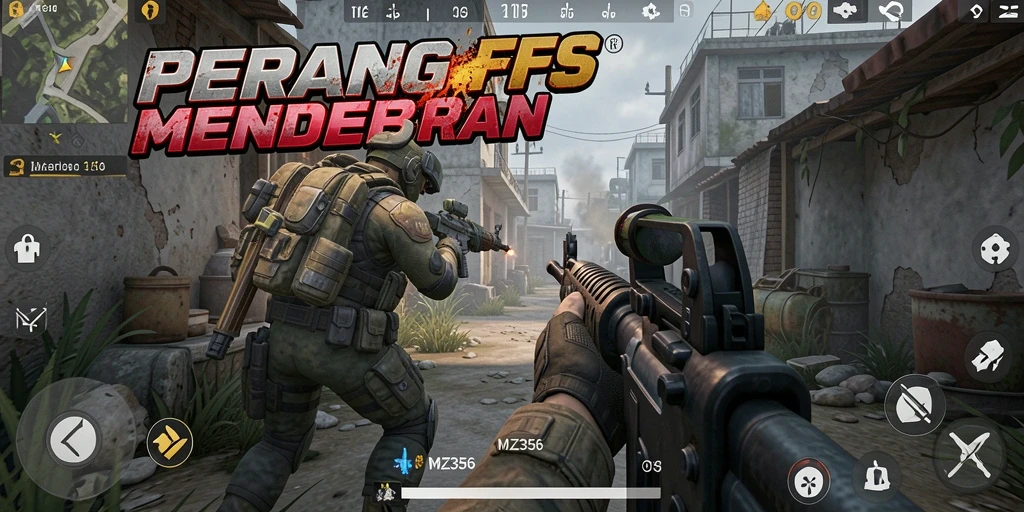 Tangkapan layar menunjukkan aksi menegangkan dalam gameplay FPS.