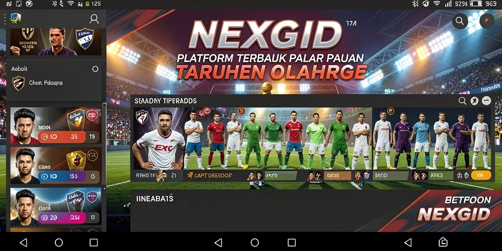 Screenshot gameplay dari aplikasi Sportsbook NEXGID yang menarik.
