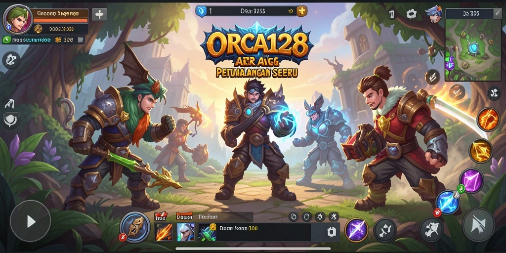 Screenshot utama ORCA128 menampilkan aksi pertempuran yang mendebarkan.