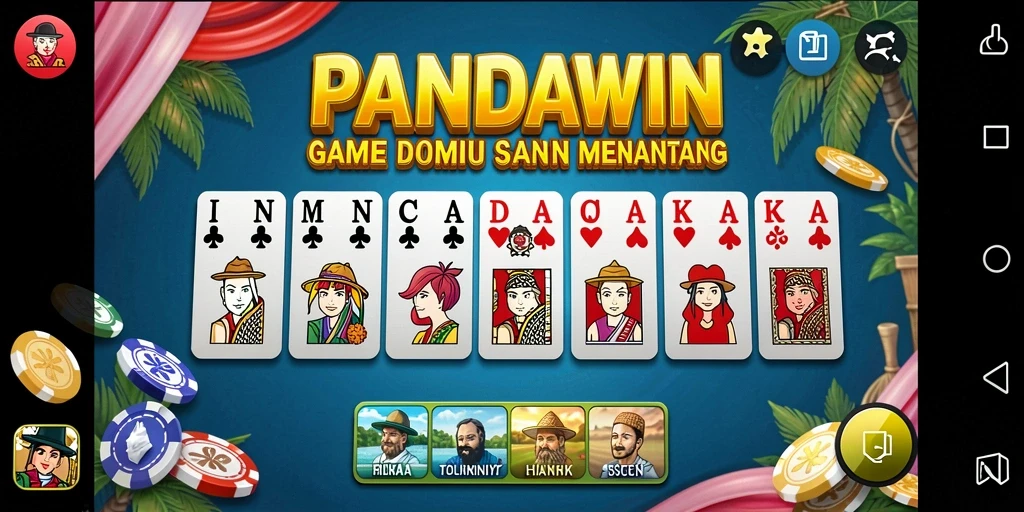Tampilan seru gameplay Domino di PANDAWIN.