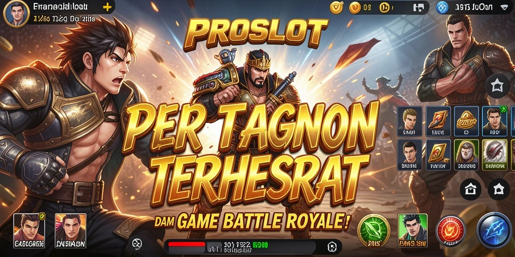 Tampilan gameplay PROSLOT yang mendebarkan dalam pertempuran Battle Royale.