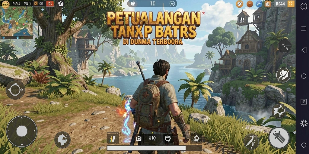 Tangkapan layar gameplay RR44 menampilkan keindahan dunia terbuka yang luas.