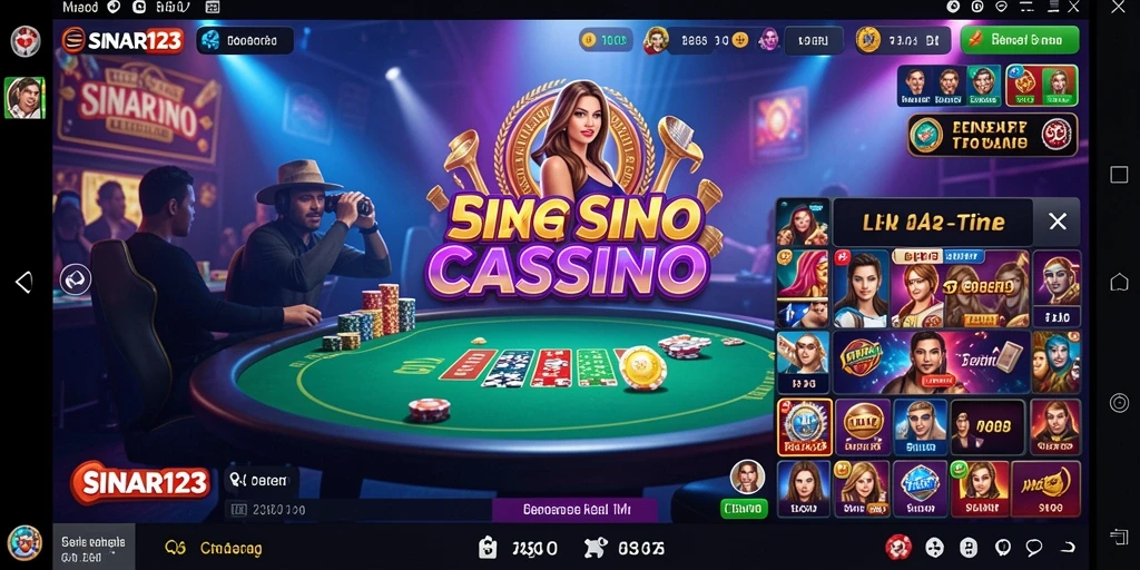Tampilan menarik dari gameplay SINAR123 yang menghadirkan kasino langsung.