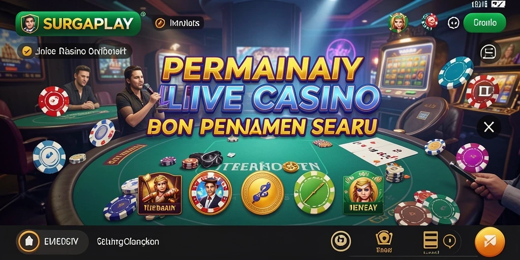 Menampilkan gameplay seru di SURGAPLAY Live Casino.