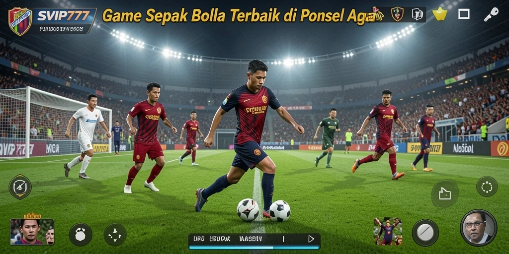 Screenshot permainan SVIP777 yang menampilkan aksi seru di lapangan utama.