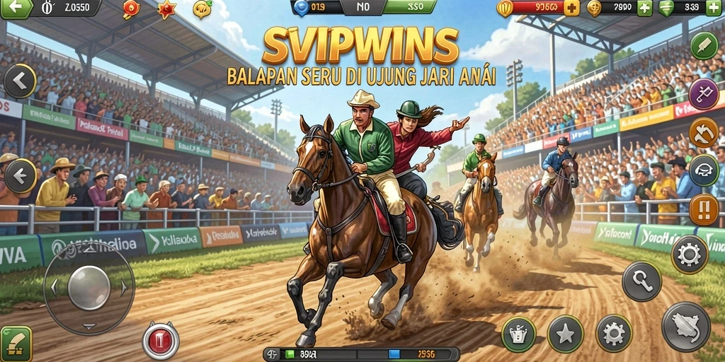 Tampilan gameplay balapan yang seru dan realistis di SVIPWINS.