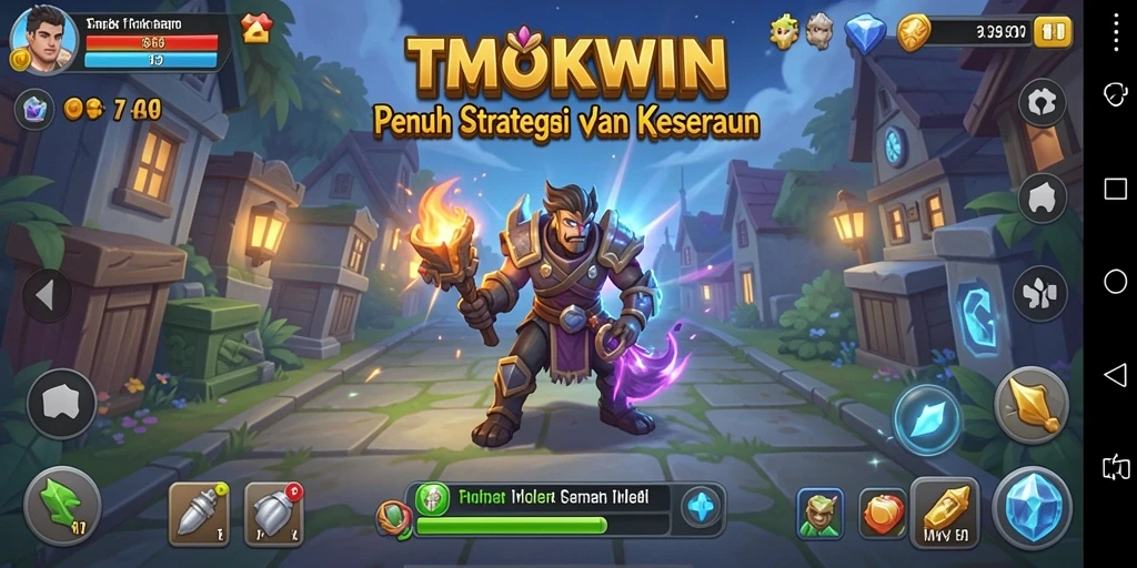 Tangkapan layar gameplay TMOKWIN menampilkan aksi dan strategi Idle yang seru.