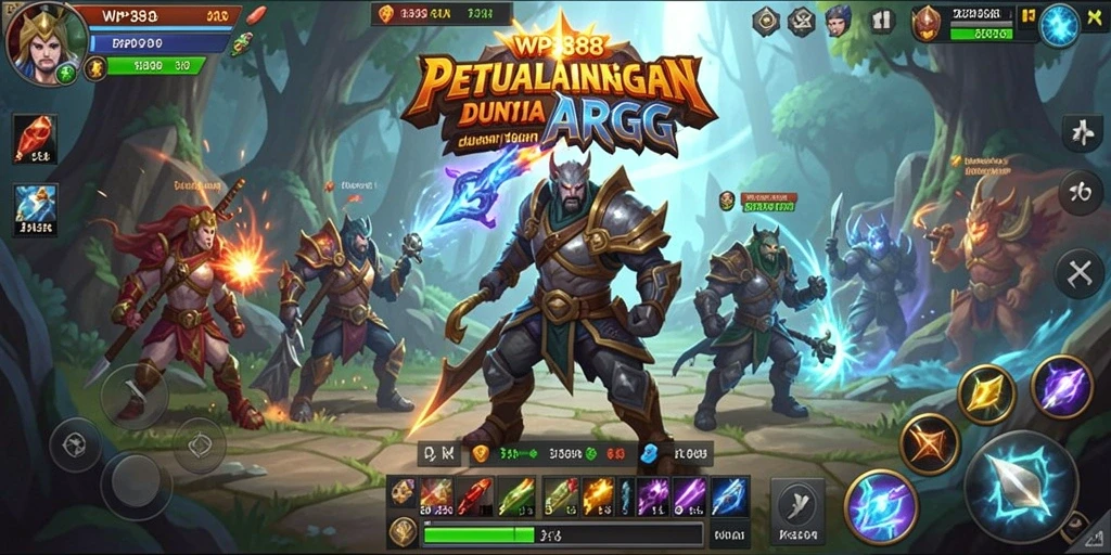 Tampilan menarik gameplay ARPG WP888 yang mendebarkan.